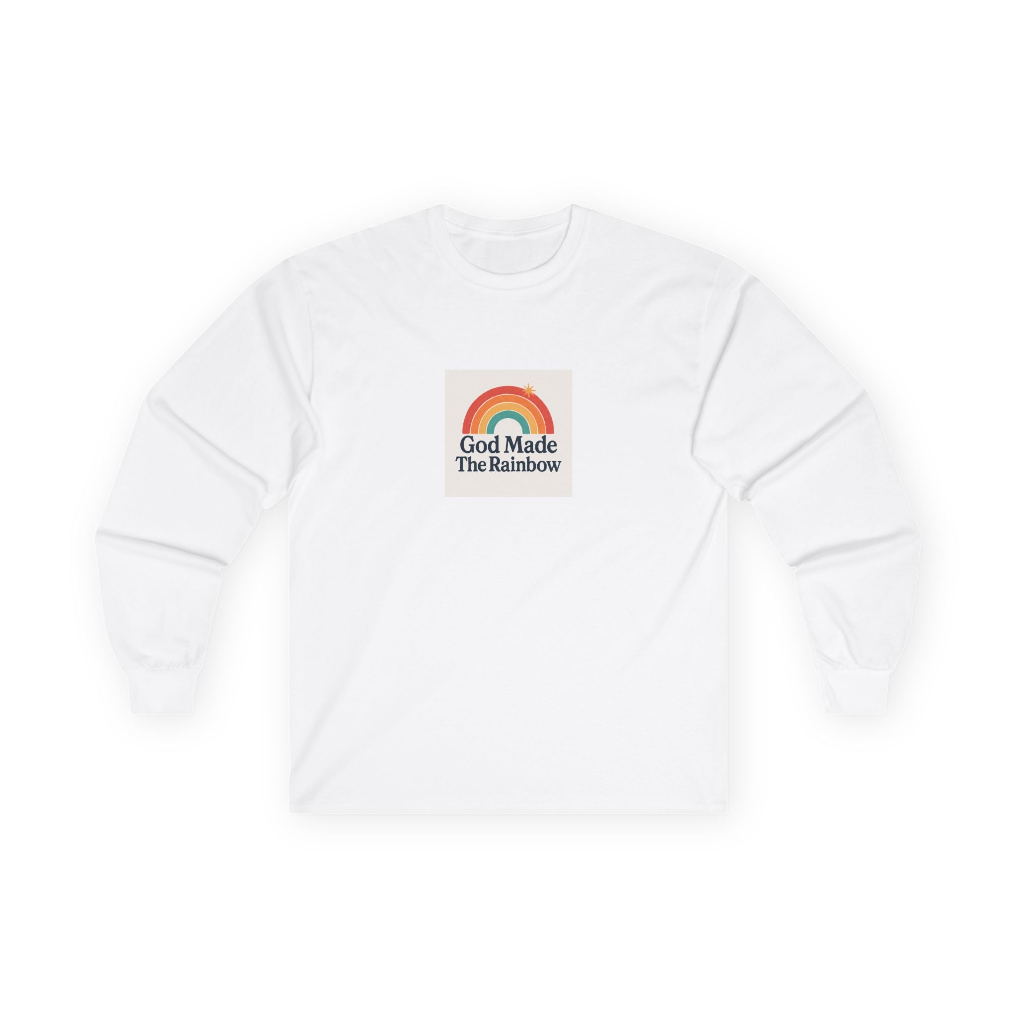 Rainbow Long Sleeve Tee - God Made The Rainbow Design